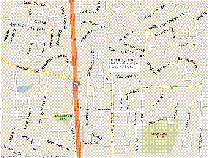 American Legion Hall Map