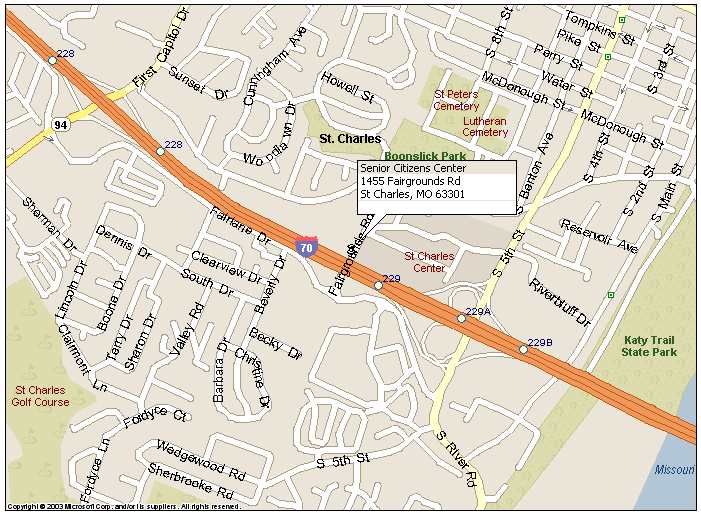 Senior Citizens Center Map
